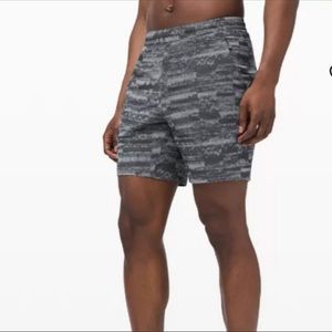 Lululemon Pace Breaker 7" Short Grey Jacquard LM7AS6S Unlined XL